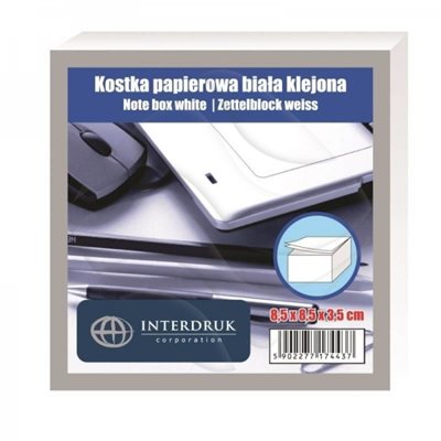 Karteczki kostka 85x85mm Białe 350 sztuk