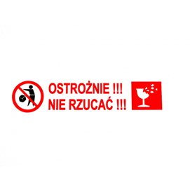 Taśma OSTROŻNIE NIE RZUCAĆ kieliszek 48mmx50y 